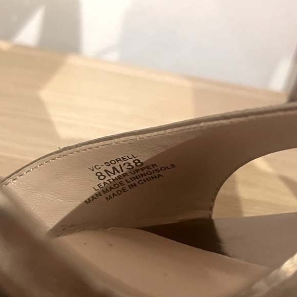 Vince Camuto Gold Sorell Heels - Picture 2 of 8